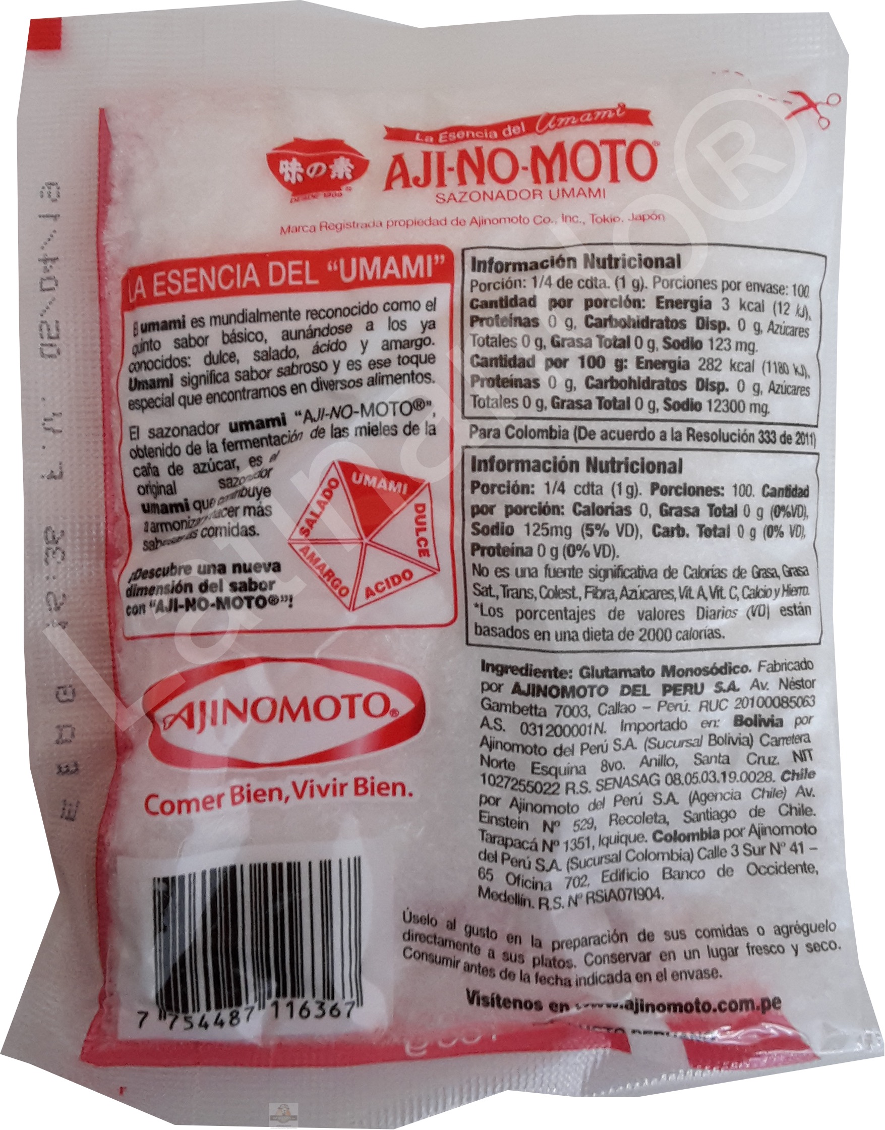 Mononatriumglutamat - AJINOMOTO - UMAMI - 100 g
