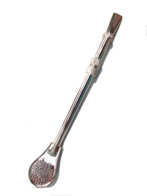 Bombilla de Alpaca Recta - Trinkhalm aus Alpaka Silver 19cm
