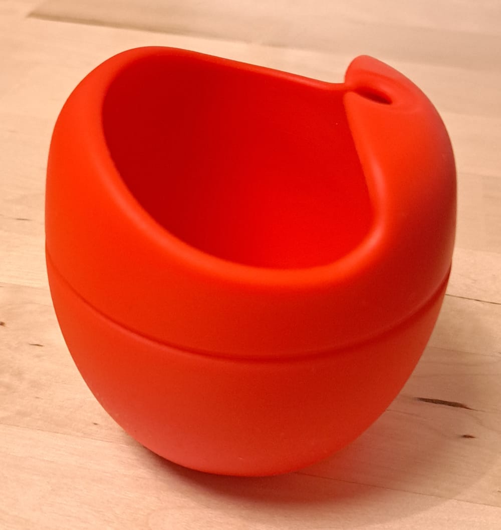 Mate Tee Set aus Silikon mit Bombilla - Rot