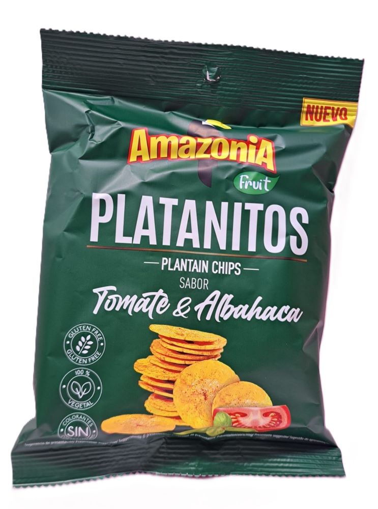 Platanitos Amazonia – Bananenchips Tomate & Albahaca 75g