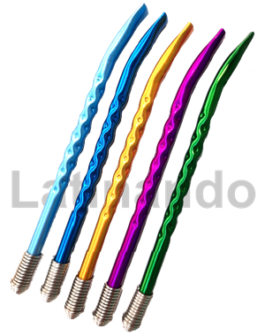 Bombilla de Aluminio con filtro resorte - Trinkhalm aus Alu - 16cm
