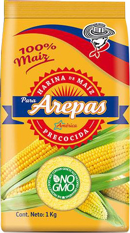 Gelbes Maismehl für Arepas - AMERICA - Arepa Harina Amarilla - 1Kg |  Latinando ® südamerikanische Spezialitäten und Mate Tee