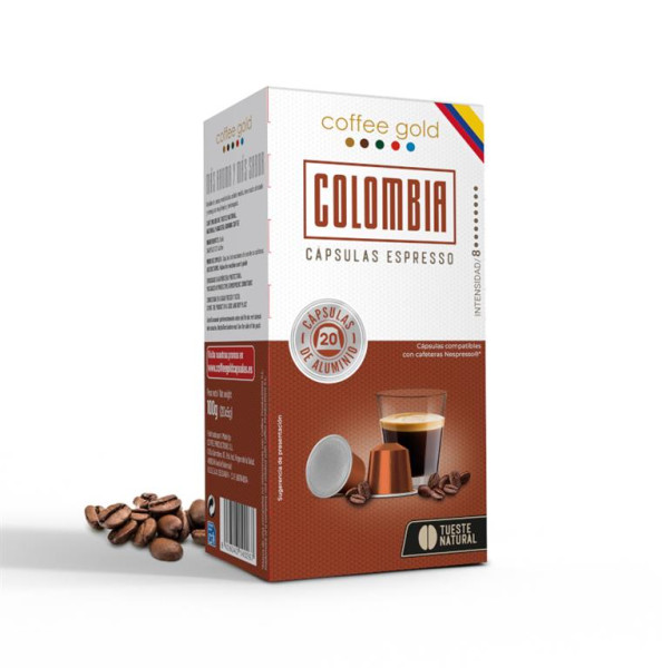 Kaffeekapseln Coffee gold COLOMBIA - Nespresso ® kompatibel